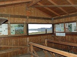 Auf dem Beobachtungsturm am Streng im Vogelschutzgebiet Rietzer See